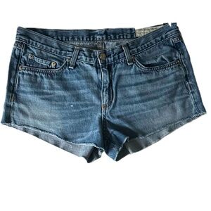 rag & bone Mid-Rise Denim Cut Off Shorts • Size 28
